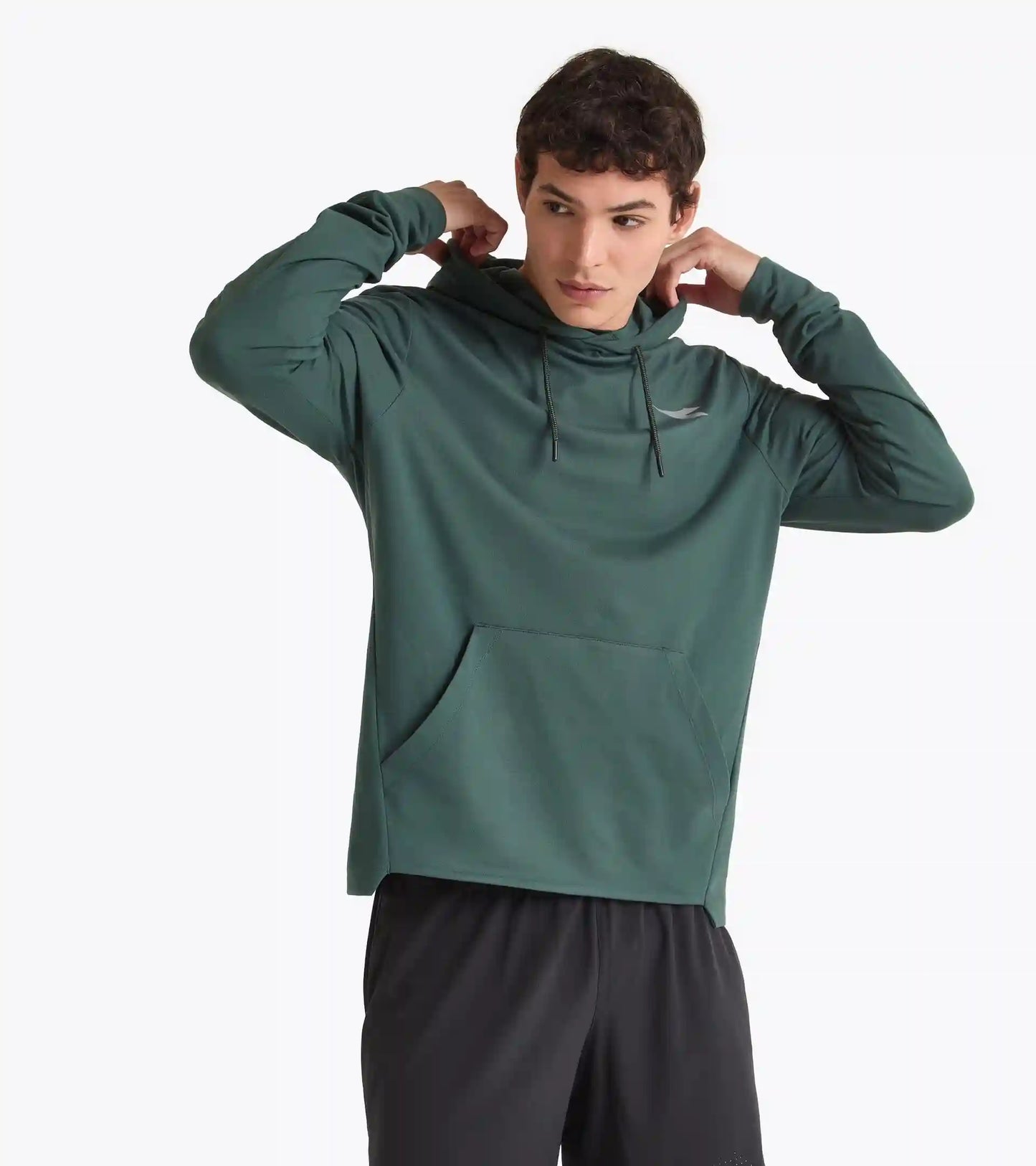 JERSEY PULLOVER HOODIE RUN CREW